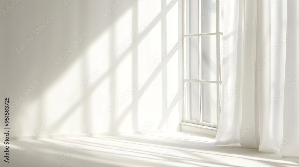 A beachside bedroom where light ocean breezes cause white, sheer curtains to flutter A beachside bedroom where light ocean breezes cause white, sheer curtains to flutter