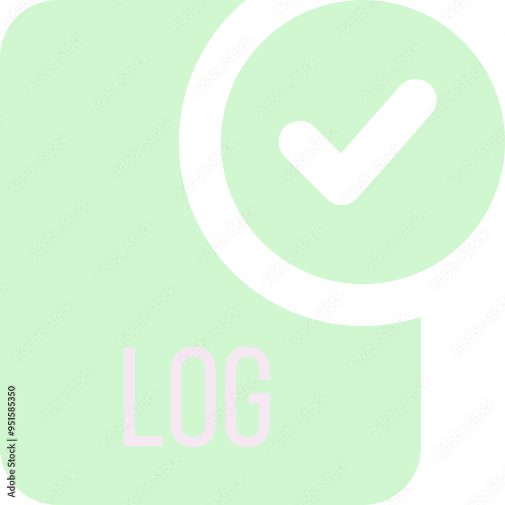LOG ip file icon with black checked mark LOG ip file icon with black checked mark