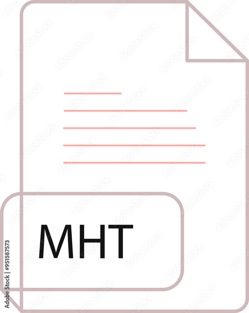 MHT File extension icobn crisp corners thick outline MHT File extension icobn crisp corners thick outline