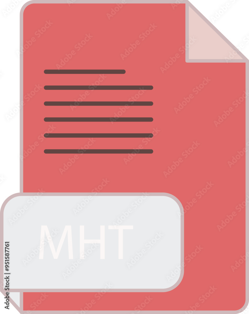 MHT file extension icon rounded lines and crisp corners MHT file extension icon rounded lines and crisp corners