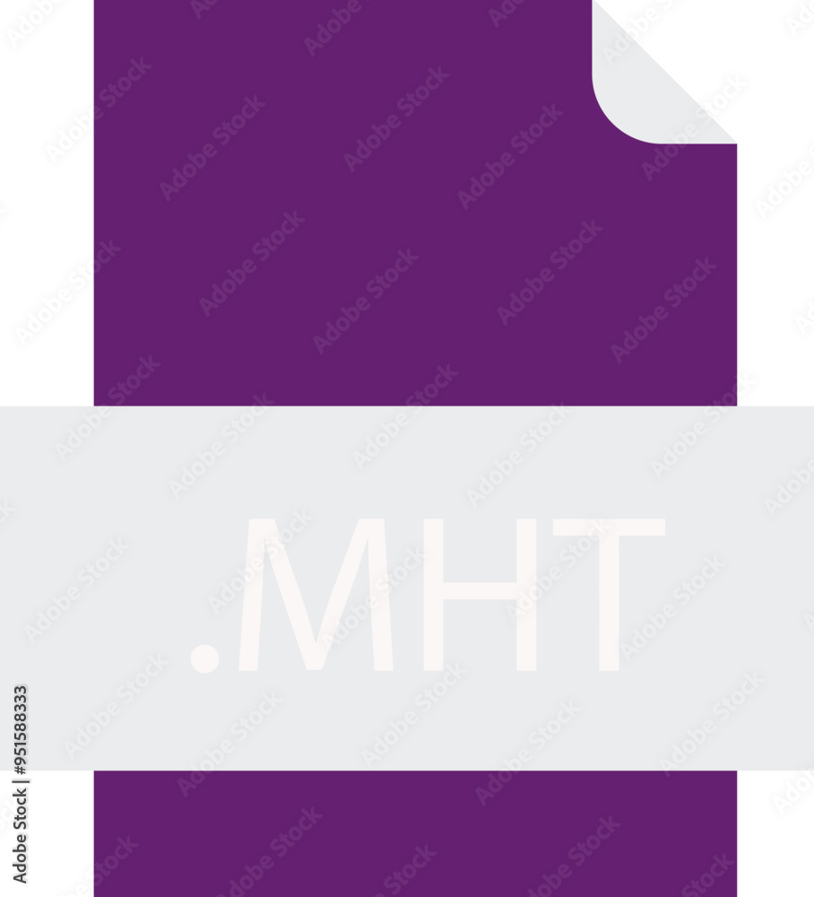 MHT File icon fill crisp corners with doted lines MHT File icon fill crisp corners with doted lines
