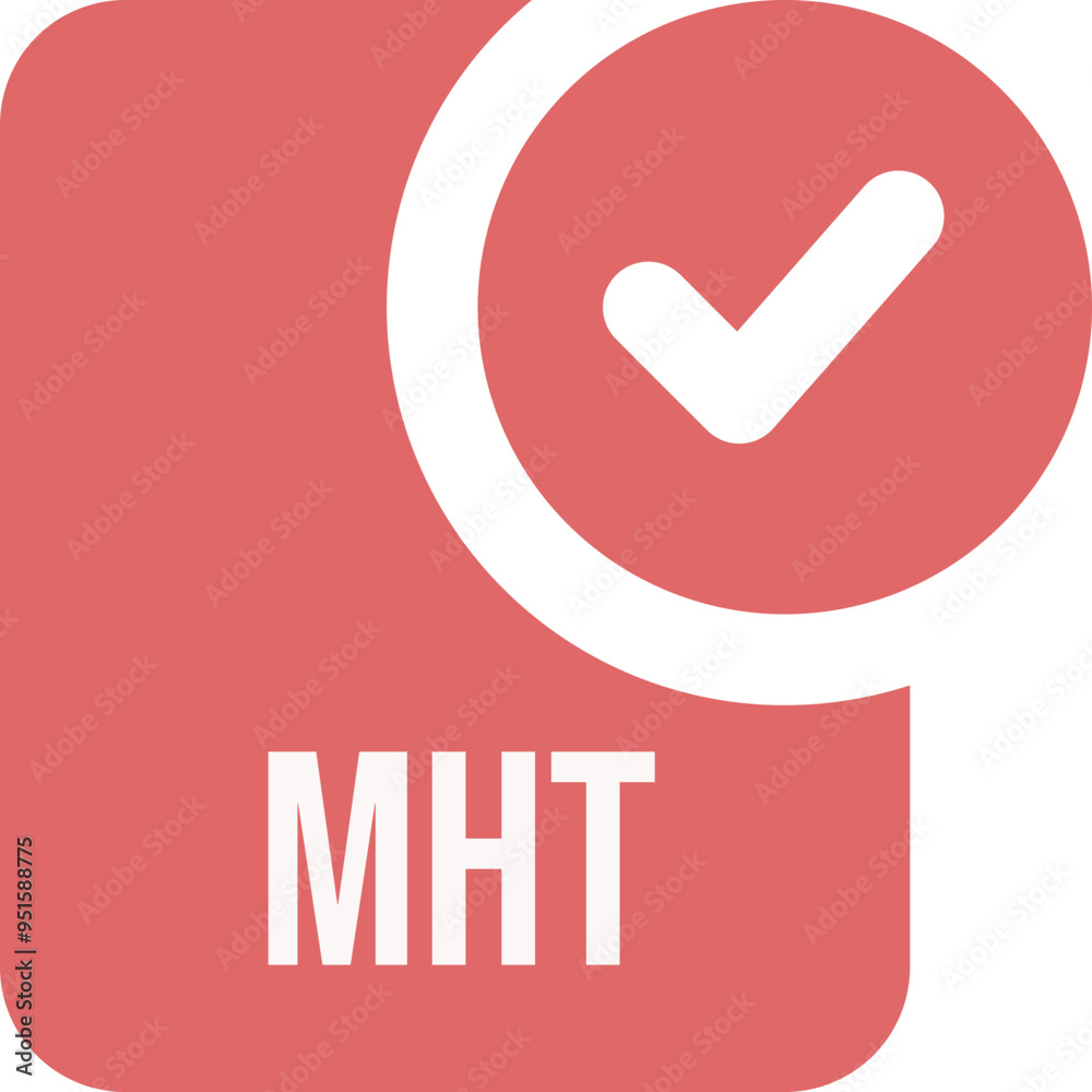 MHT ip file icon with black checked mark MHT ip file icon with black checked mark
