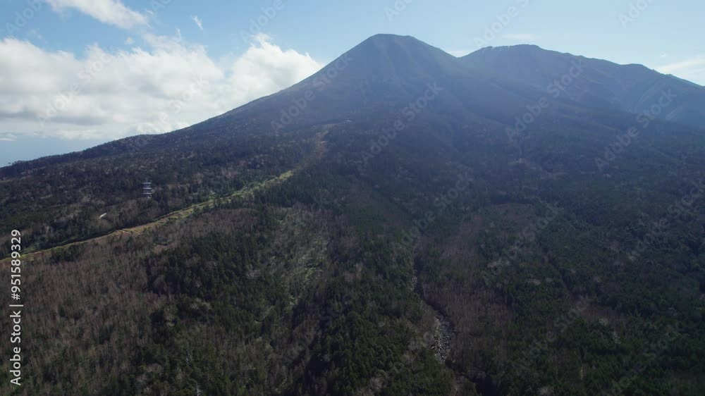 Aerial View of High Mountains and Foothills: Mt. Ontake 御嶽山 Aerial View of High Mountains and Foothills: Mt. Ontake 御嶽山