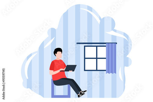 Weekend Activity Flat Design Illustration