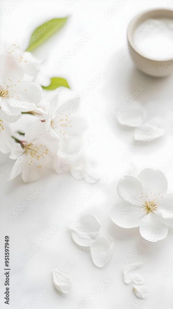 Sophisticated Anti Aging Clinic Banner with Serene Floral Ambiance Sophisticated Anti Aging Clinic Banner with Serene Floral Ambiance