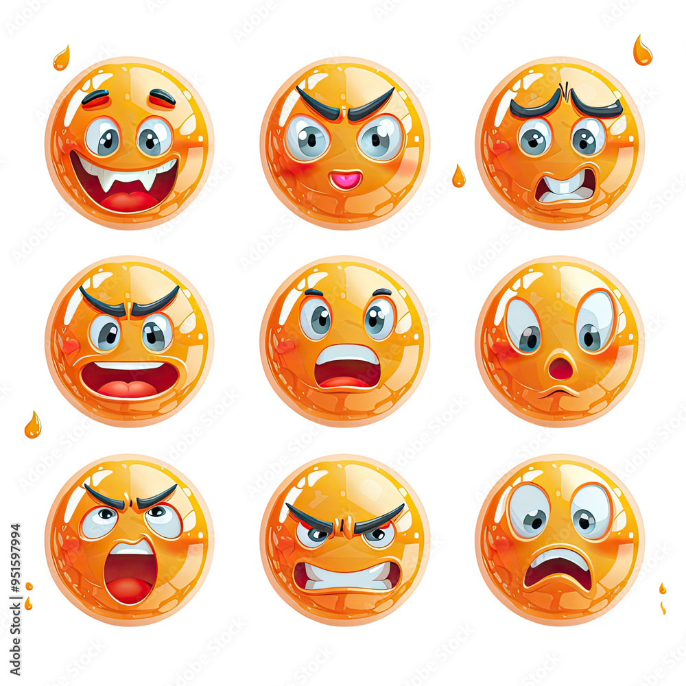Emoji And Emoticon Transparent Backgrounds, Generative AI