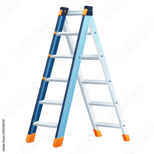 A colorful step ladder designed for various household tasks and projects, ensuring safety and ease of use for all your needs. photo