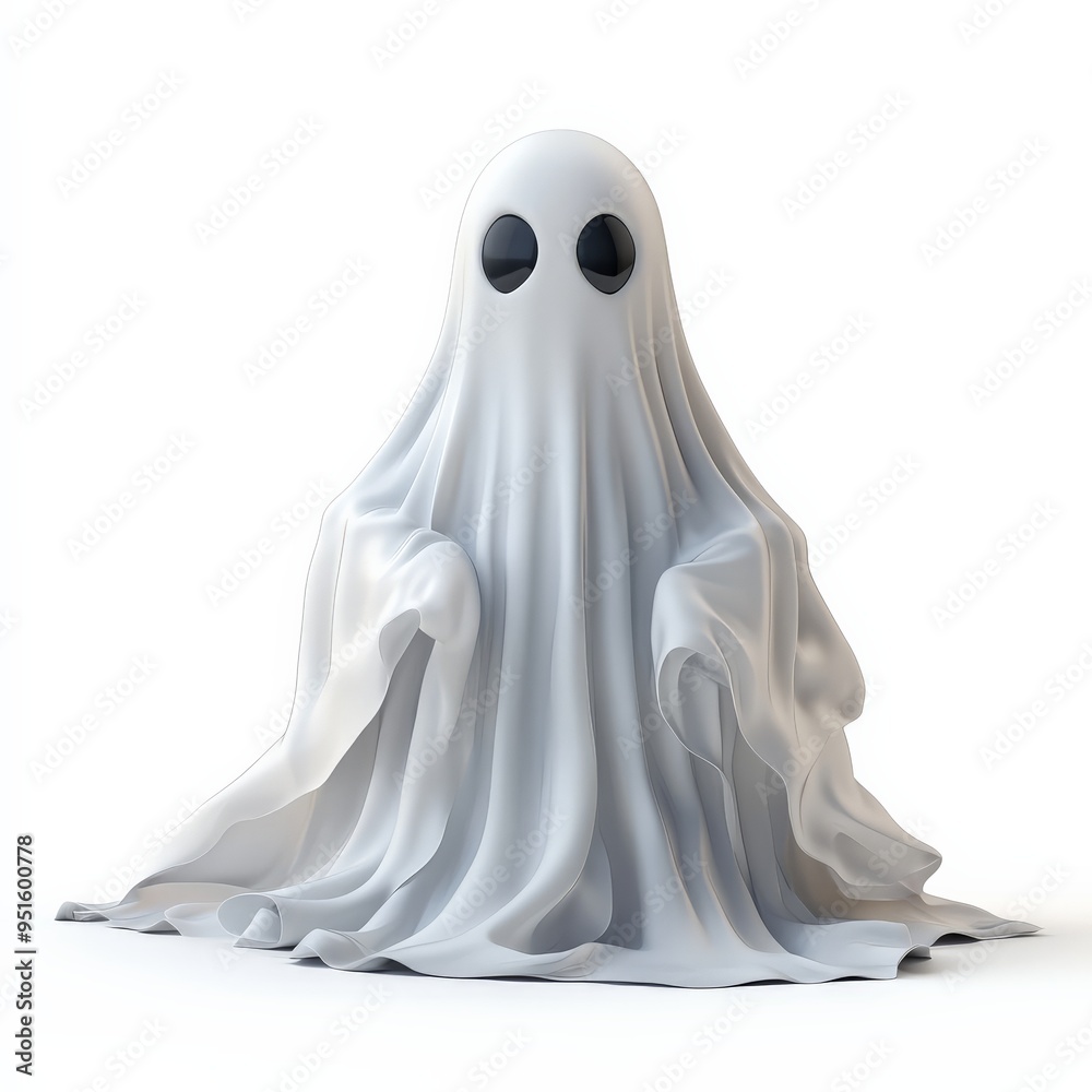 Friendly Ghost with Big Eyes. Friendly Ghost with Big Eyes.