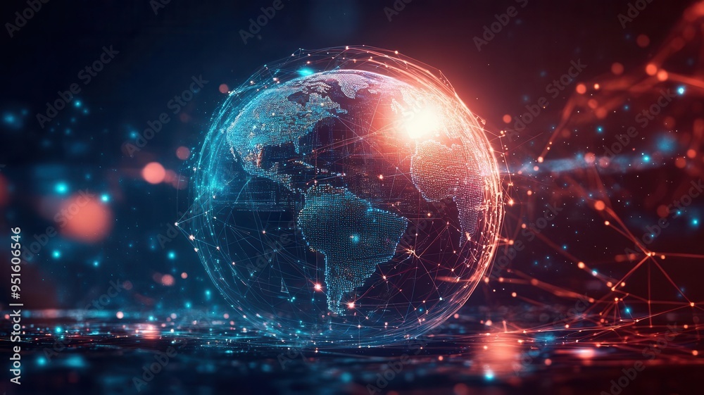 A glowing AIpowered predictive model visualized as a holographic globe with data points, symbolizing global forecasting and analysis A glowing AIpowered predictive model visualized as a holographic globe with data points, symbolizing global forecasting and analysis