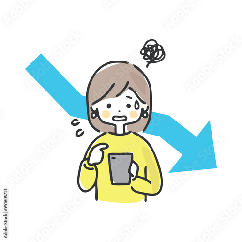 投資が失敗した女性