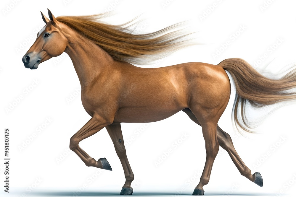 Obraz premium horse isolated on white background