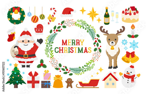 かわいいクリスマスのイラスト素材