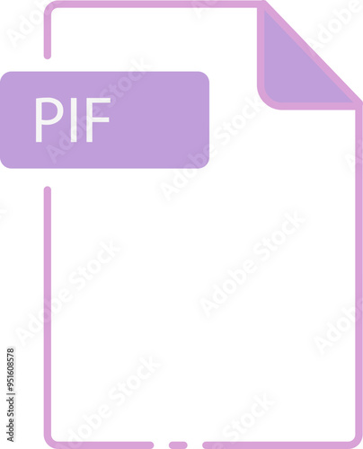 PIF File format minimal icon outline photo