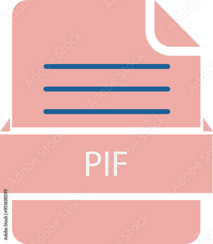 PIF File icon black color and lines photo