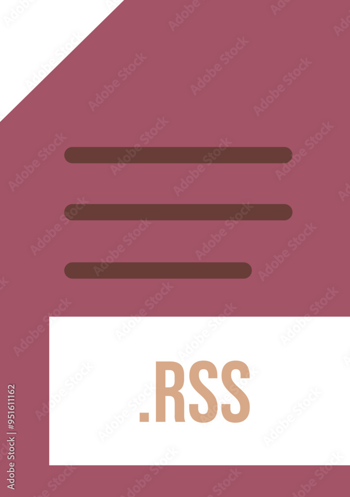 RSS File extension icon minimal colro fill RSS File extension icon minimal colro fill