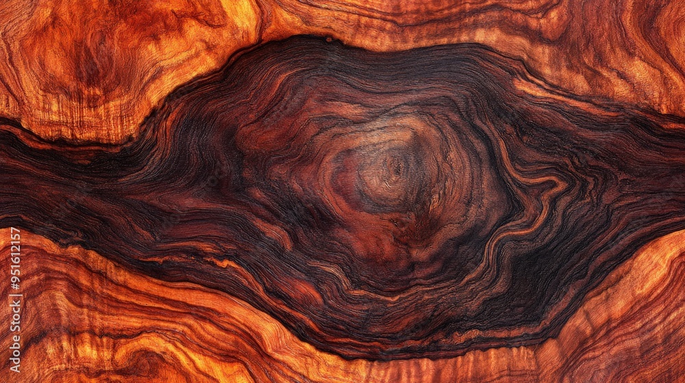 Polished santos rosewood with deep, reddish tones, perfect for luxury cabinets, luxury wood texture, refined design Polished santos rosewood with deep, reddish tones, perfect for luxury cabinets, luxury wood texture, refined design