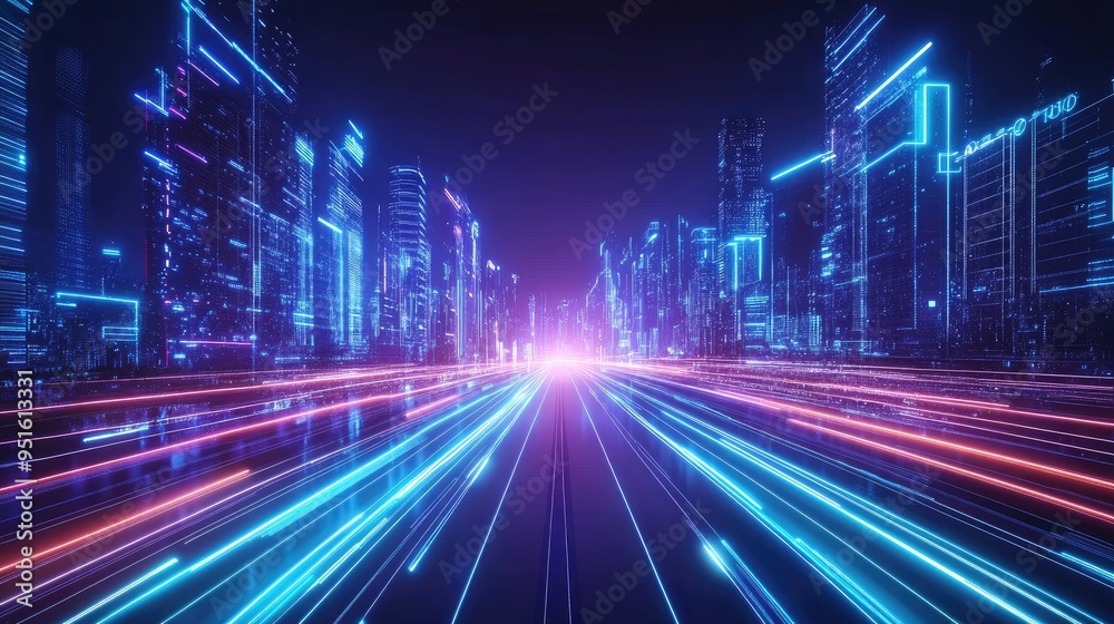 Future technology line background and light effect Future technology line background and light effect