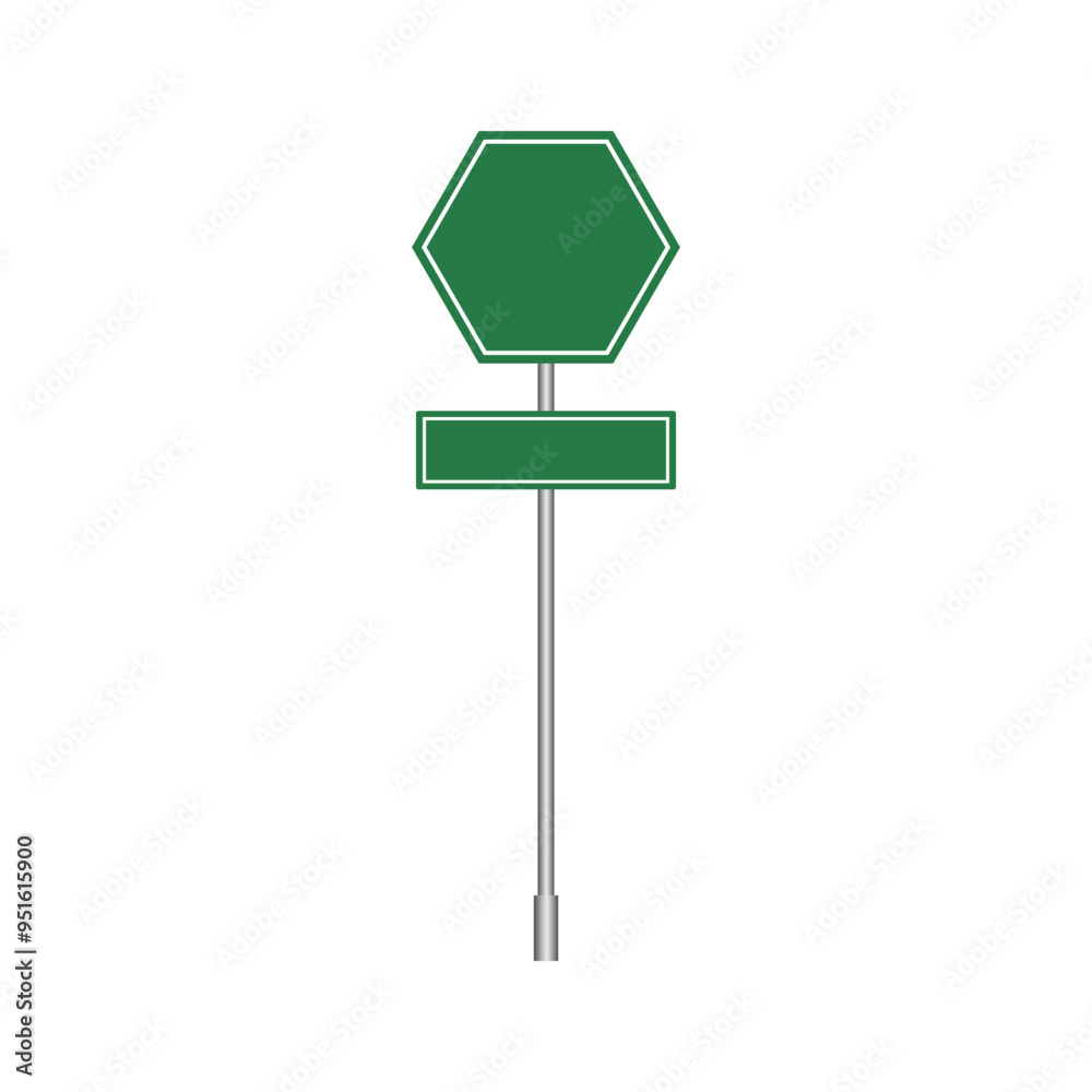 Road green traffic signs isolated on a white background. Vector illustration Road green traffic signs isolated on a white background. Vector illustration