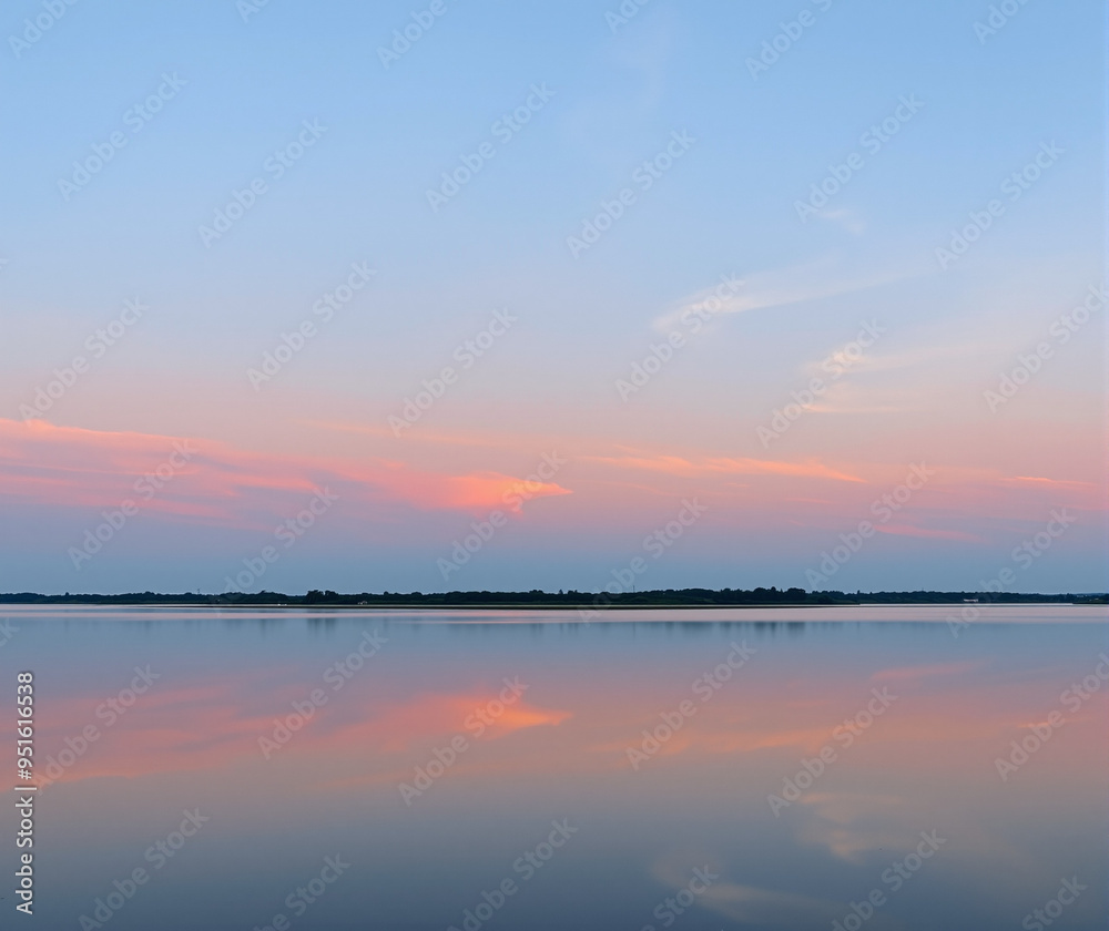 Obraz premium sunset over the lake