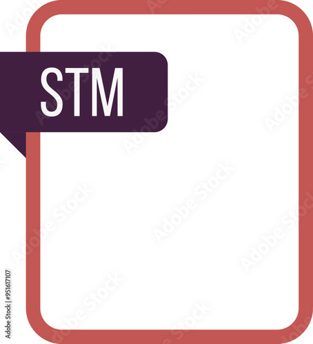 STM File rectangular icon