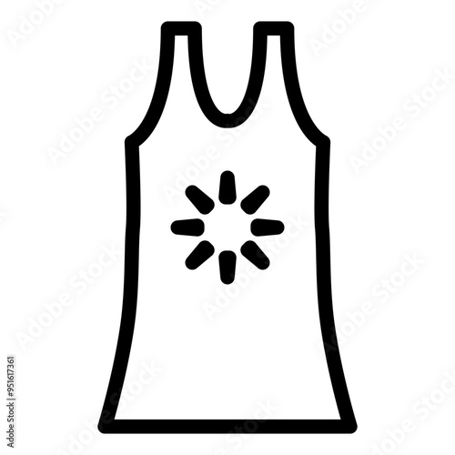 clothes, shirt, summer clothes, tank top, sleeveless, hot, summer, weather, season outline, icon