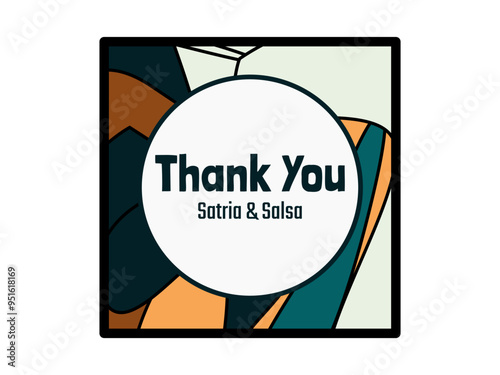 Wedding Thank You Card Design Template