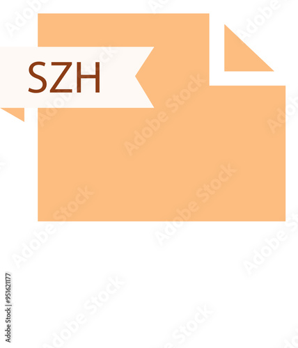 SZH File format icon roe color fill