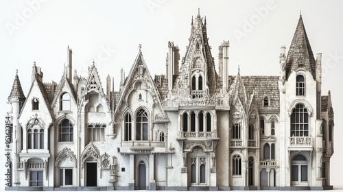 A detailed architectural model showcasing intricate designs and historical elements.