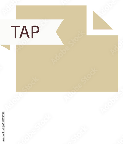 TAP File format icon roe color fill
