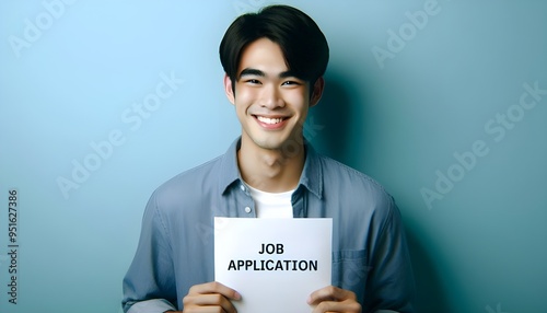 Applicant holding a job application, employment, joining, job search, job seeker, generative ai