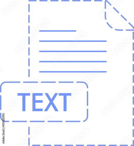 TEXT File format icon rounded outline