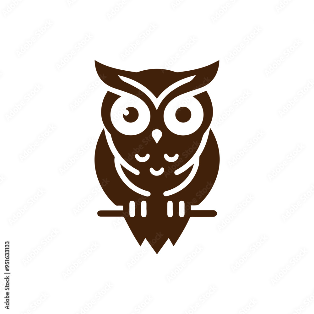 Fototapeta premium minimalist owl logo Design