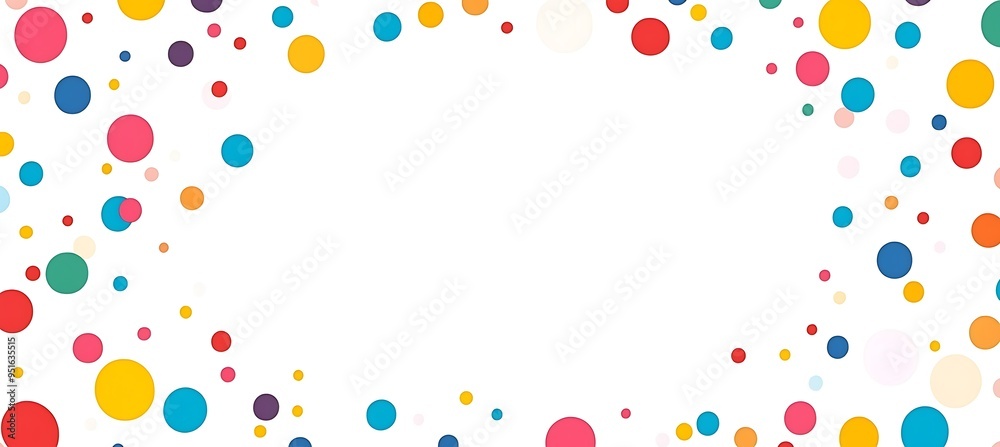 A bright, cheerful polka dot pattern with a large white area for text A bright, cheerful polka dot pattern with a large white area for text