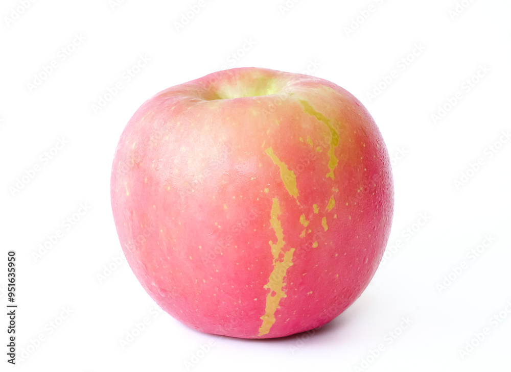 Apple close up isolated on white background.