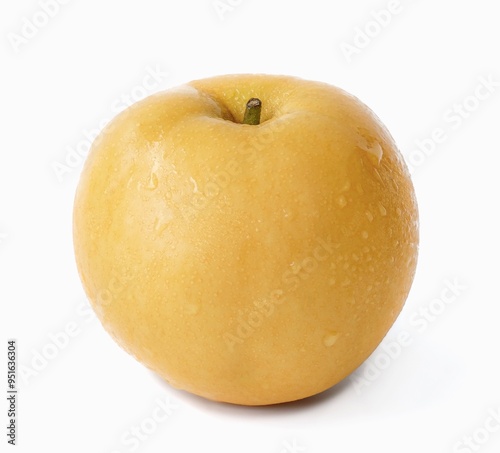 Obraz na płótnie Chinese pear close up on white background. w salonie