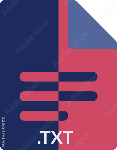 TXT icon 2 color combination  mixture