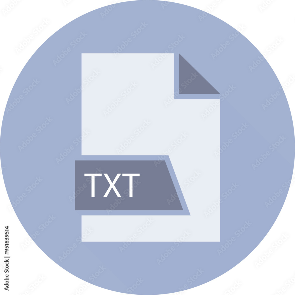 TXT File format icon space in shapes and circular shape outside TXT File format icon space in shapes and circular shape outside