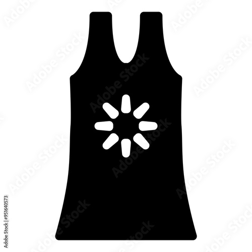 singlet, tank top, summer, hot, weather, season glyph or solid icon