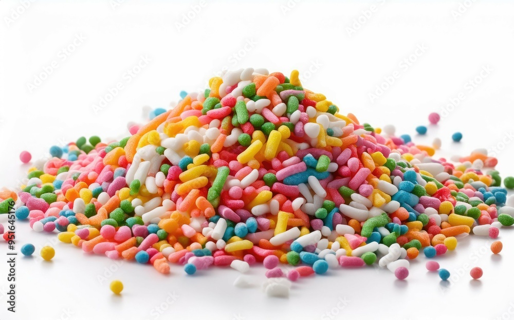 Colorful Sprinkles Isolated on White Background. Colorful Sprinkles Isolated on White Background.