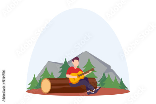 Weekend Activity Flat Design Illustration