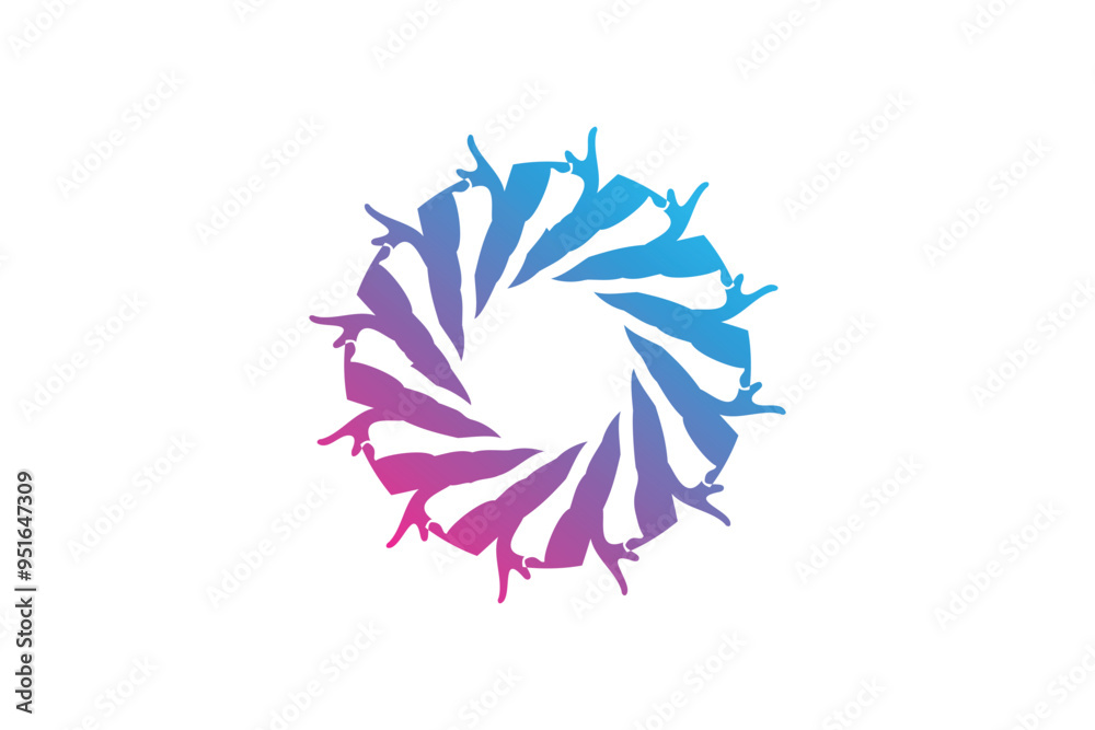 Fototapeta premium Abstract colorful circle creative logo design template