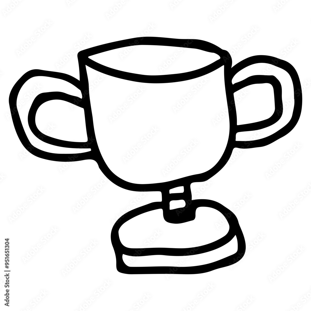 Trophy Hand Drawn. Vector Illustration Trophy Hand Drawn. Vector Illustration