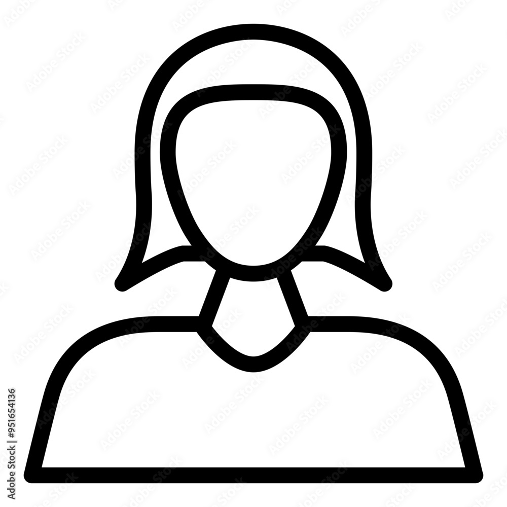 user, woman, female, people outline icon user, woman, female, people outline icon