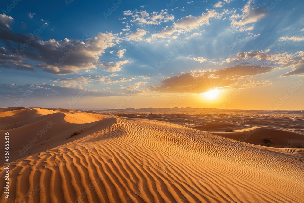 Naklejka premium The Empty Quarter Desert in Saudi Arabia with generative ai