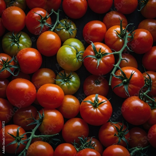 Tomatoes are vibrant, red fruits commonly used in cooking and consumed worldwide. They belong to the nightshade family, Solanaceae, and are rich in vitamins A and C, as well as antioxidants like lycop photo