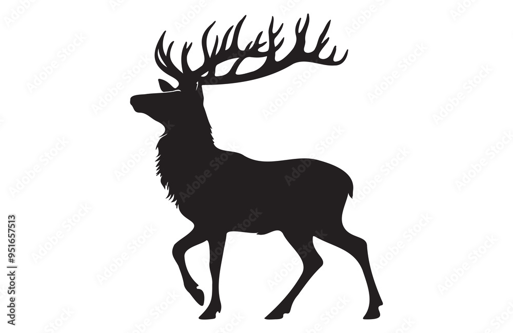 Fototapeta premium A vector of deer vector design on white background