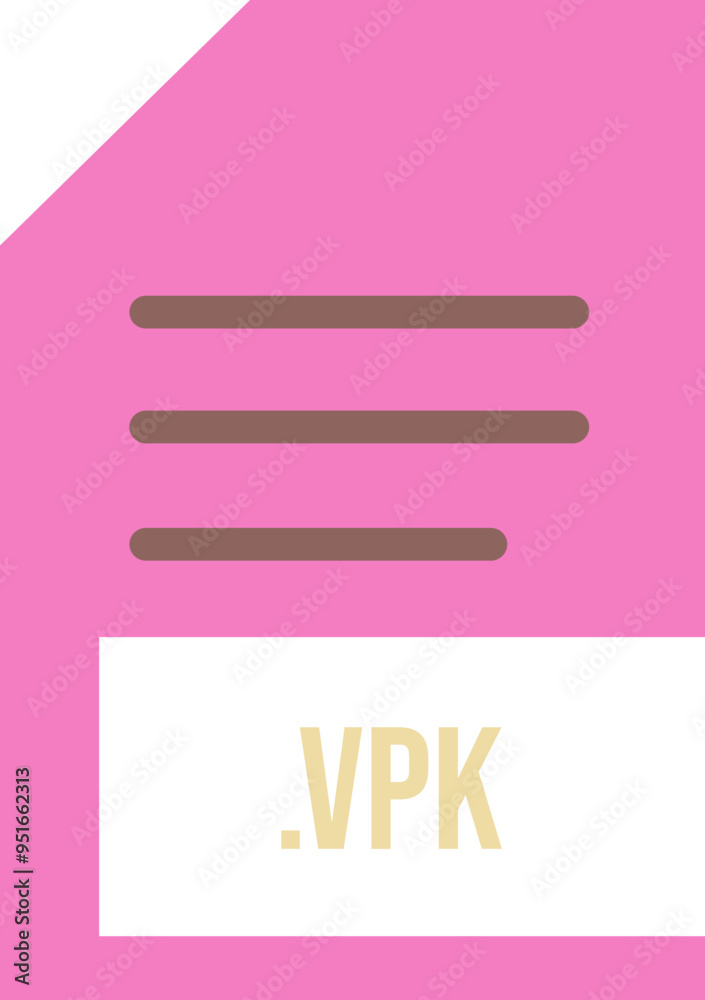 VPK File extension icon minimal colro fill VPK File extension icon minimal colro fill