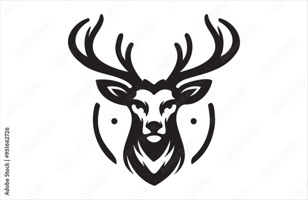 Naklejka premium A vector of deer vector design on white background