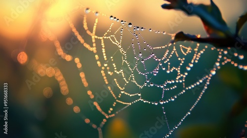 Dewy Spiderweb at Dawn