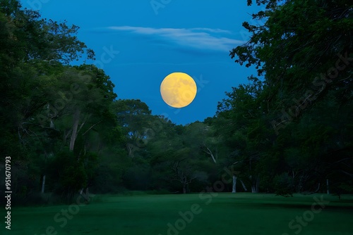 moon over the forest